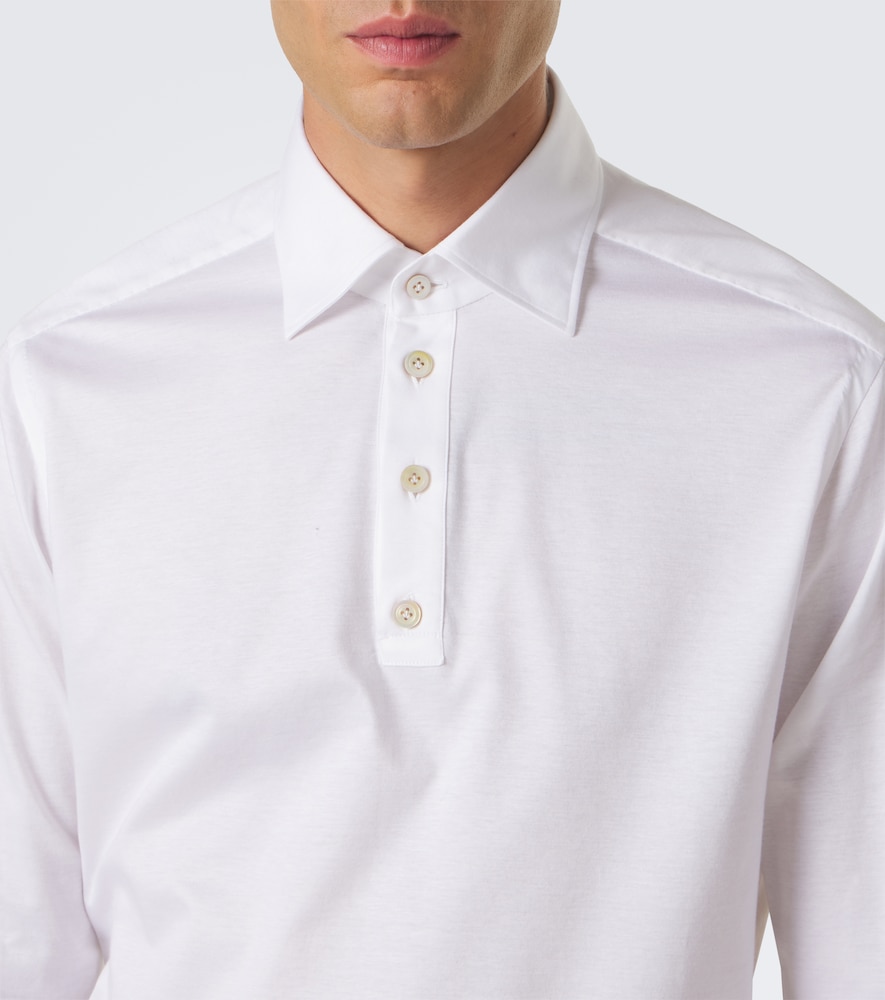 Cotton Poplin Polo Top