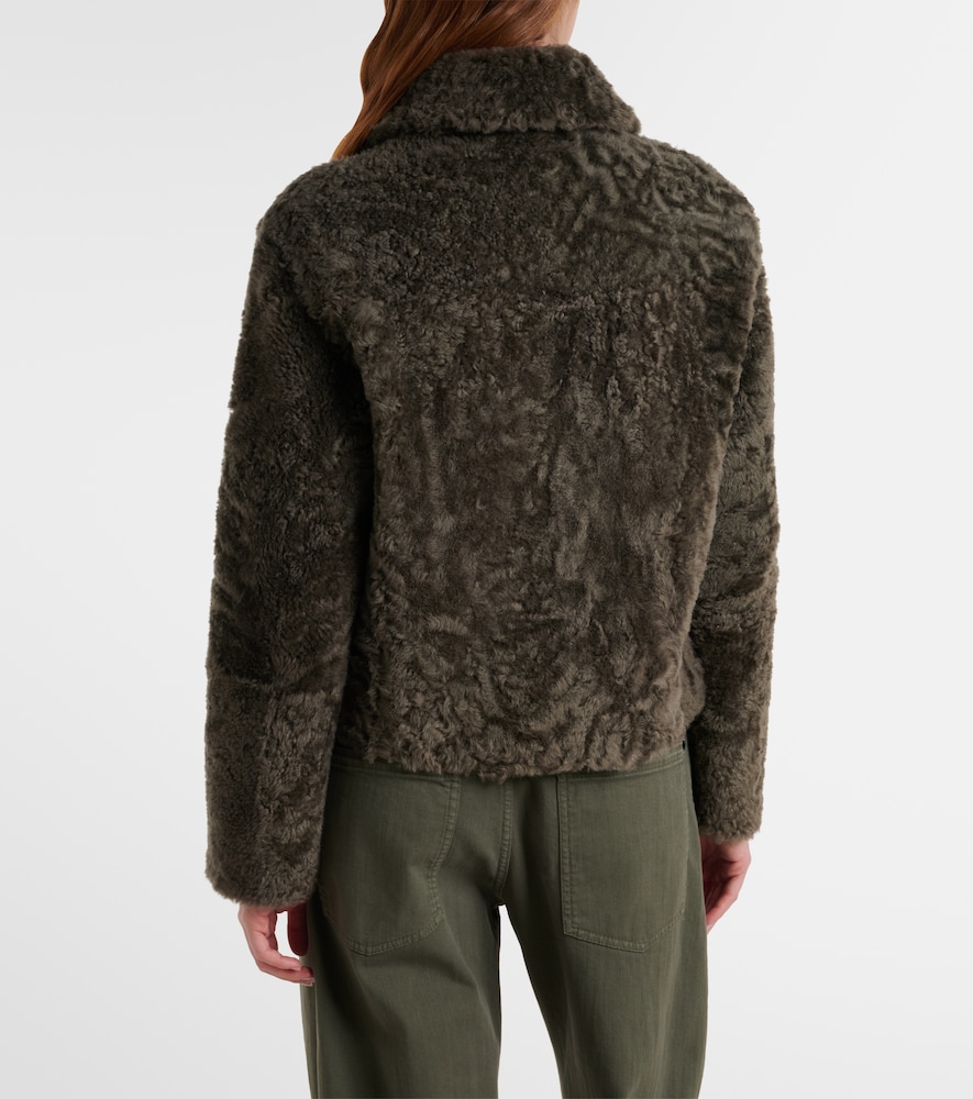  Brunello Cucinelli Brunello Cucinelli Cropped Double-breasted Shearling Jacket 