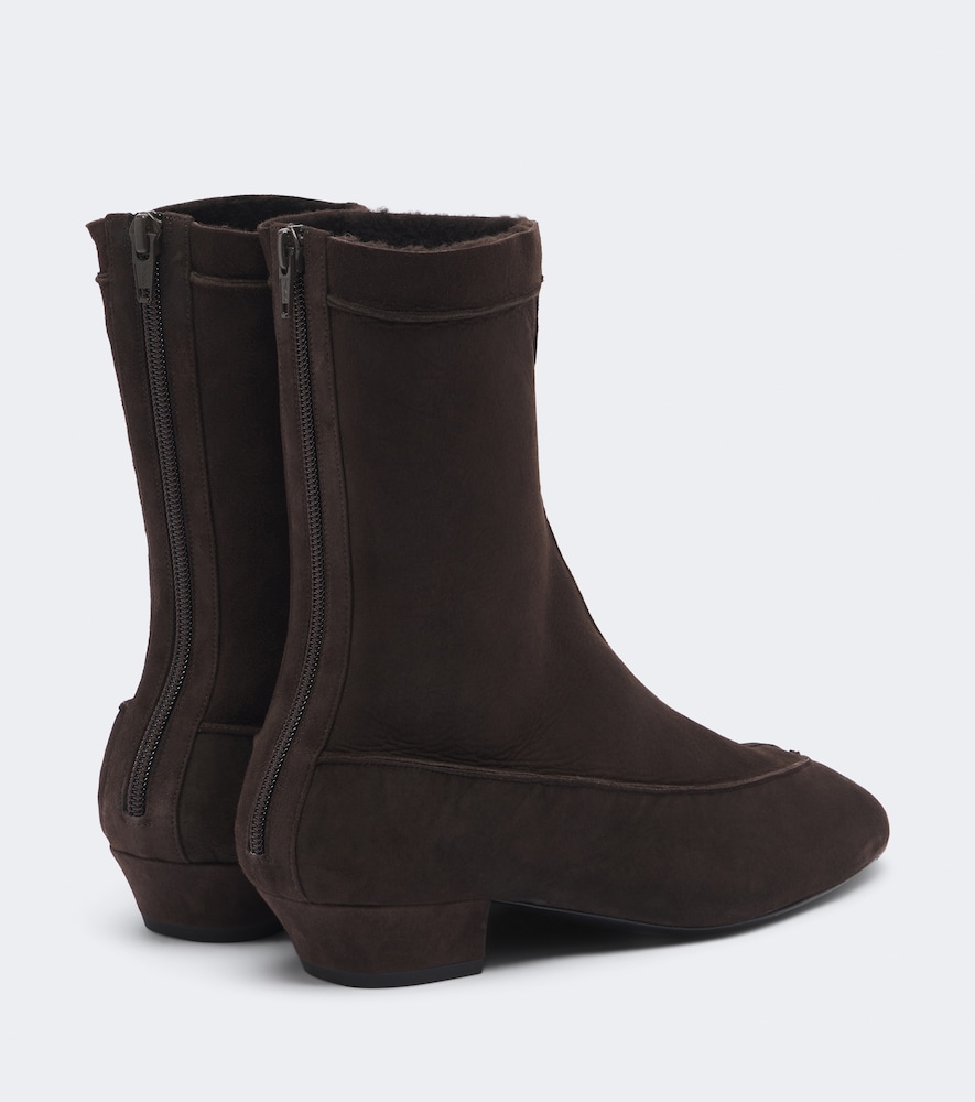 Shearling-Lined Ankle Boots