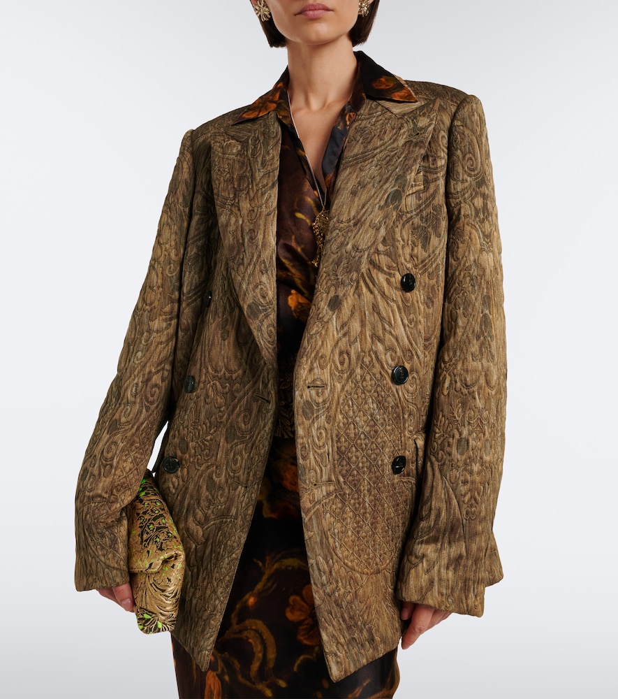 Jacquard Double-Breasted Jacket