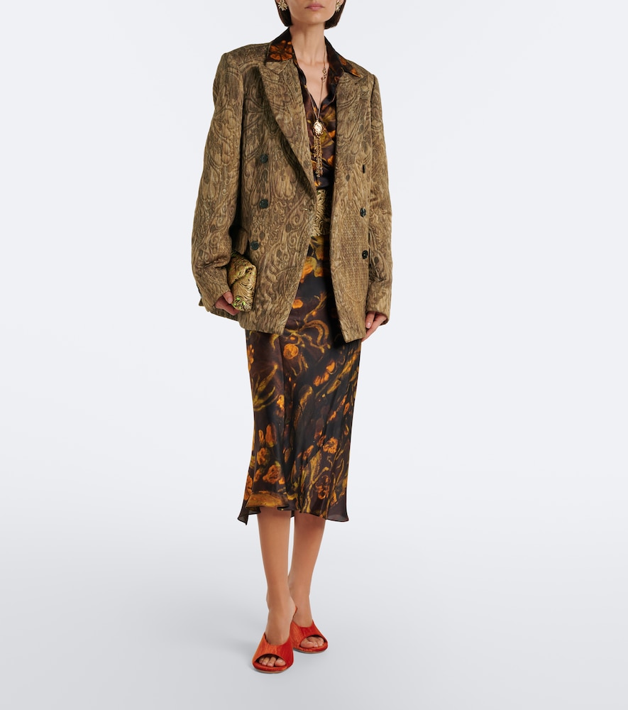 Jacquard Double-Breasted Jacket