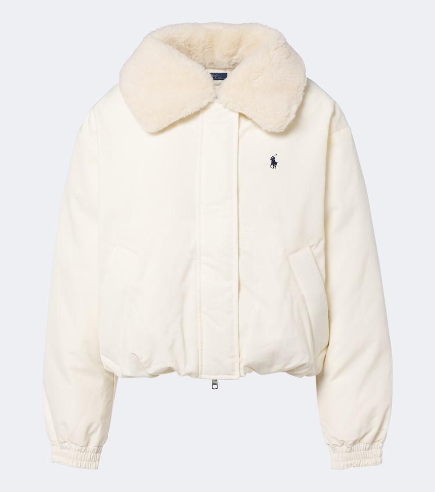 Polo Ralph Lauren Teddy-Trimmed Cropped Blouson Jacket