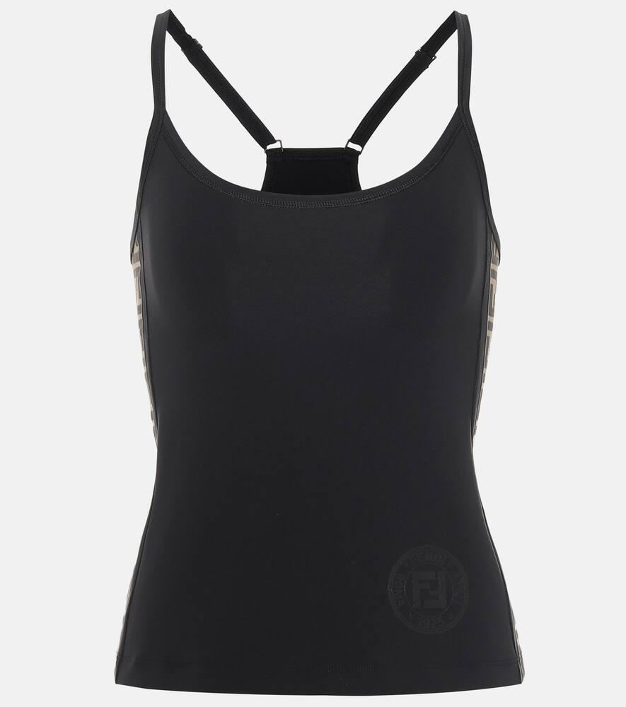 Click to view more detailed imagery on our partner's website Fendi Logo Side Stripe Tank Top In Black