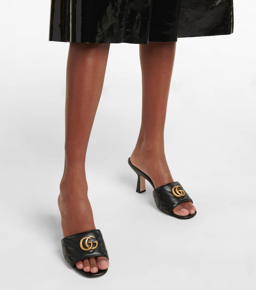 Leather sandal deals with double g