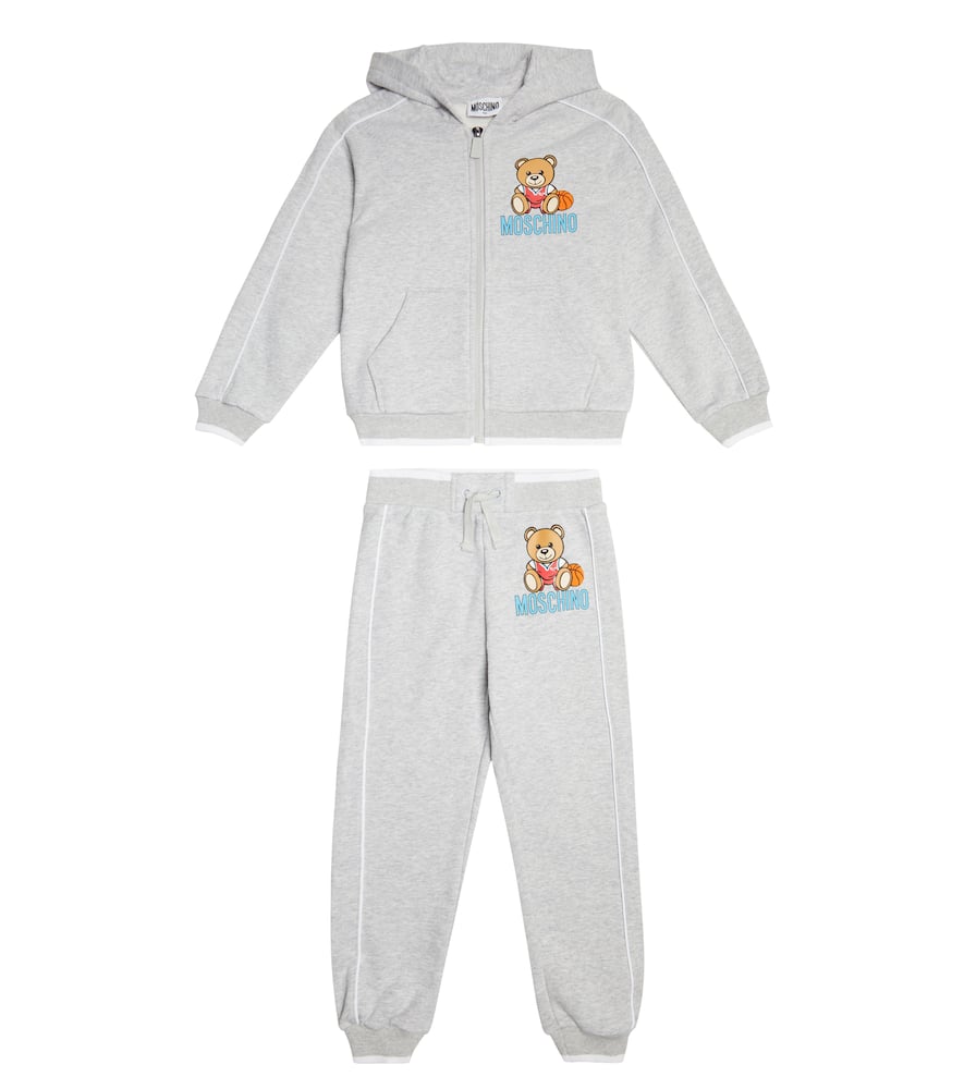 Moschino Kids Printed cotton jersey tracksuit