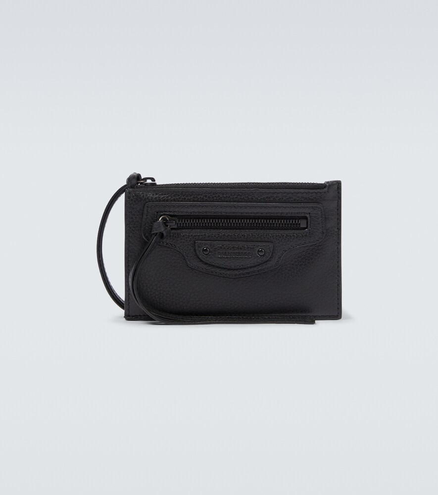 City grained leather wallet