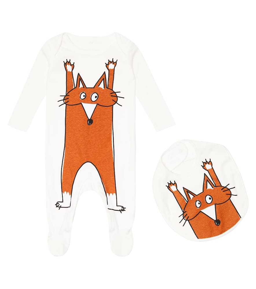 Stella McCartney Kids Baby set of cotton jersey onesie and bib