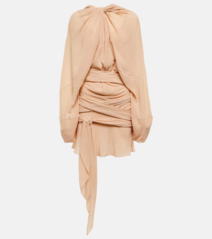 Maison Margiela Twist-detail silk chiffon minidress