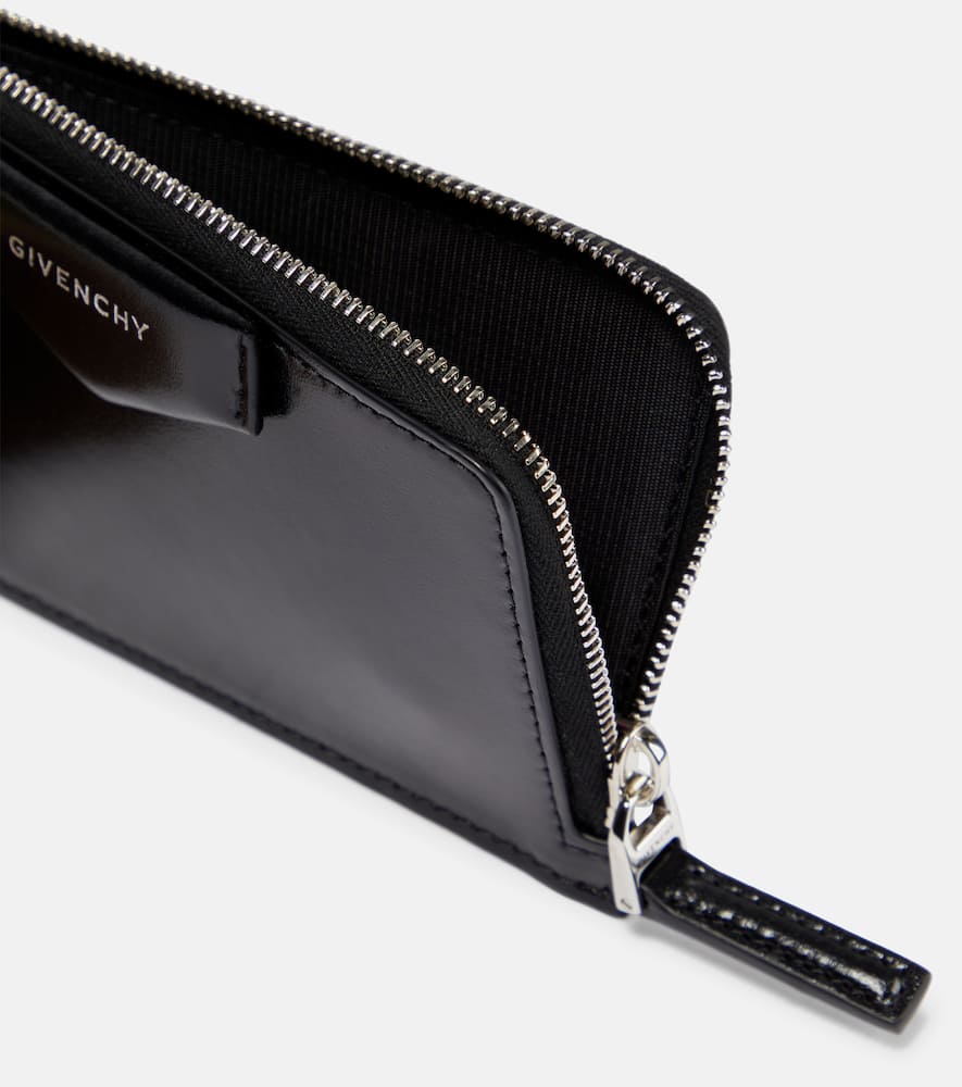 Givenchy Antigona Zipped Leather Cardholder In Black