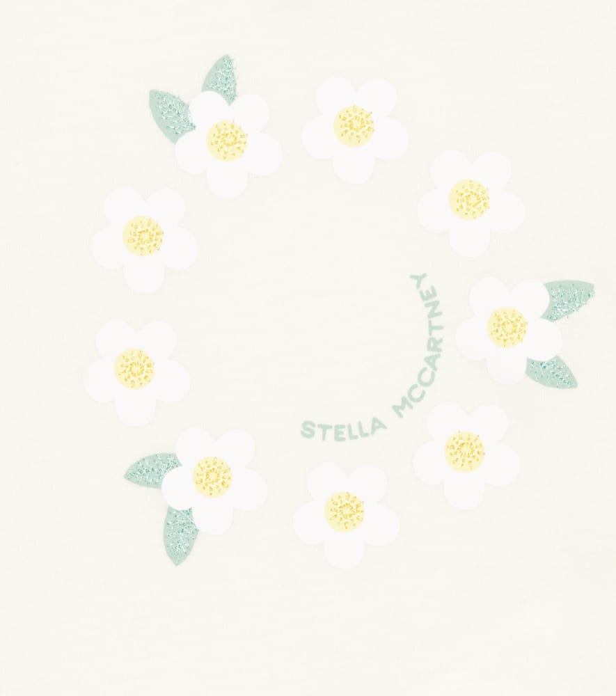 Stella Mccartney Baby Printed Cotton T-shirt In Ivory