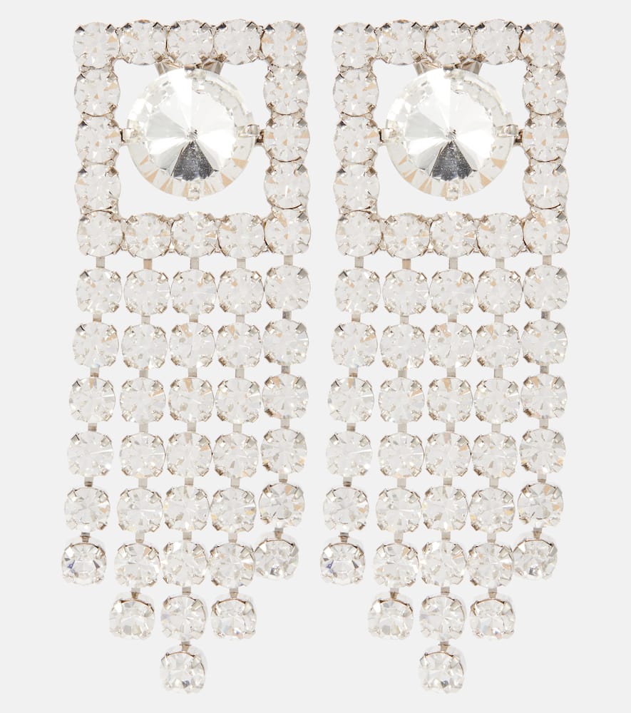 Crystal-embellished drop earrings