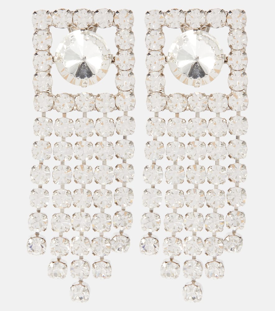 Crystal-embellished drop earrings