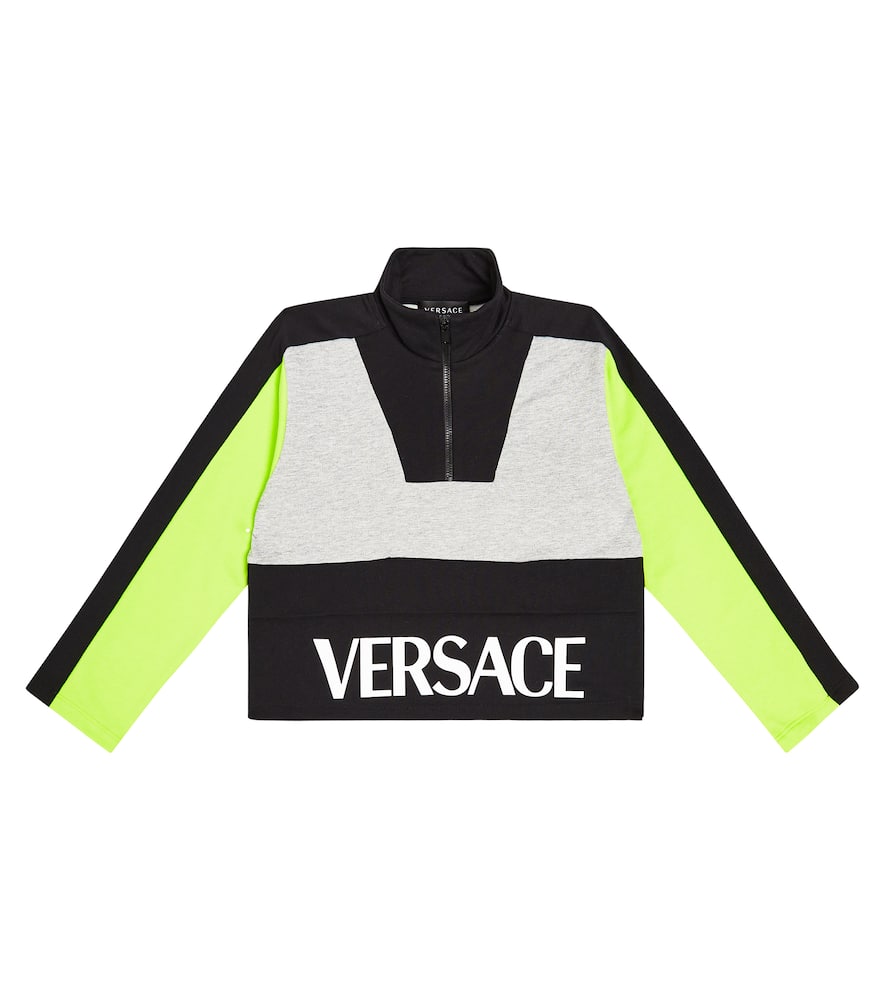 Versace Kids Logo cotton jersey sweatshirt