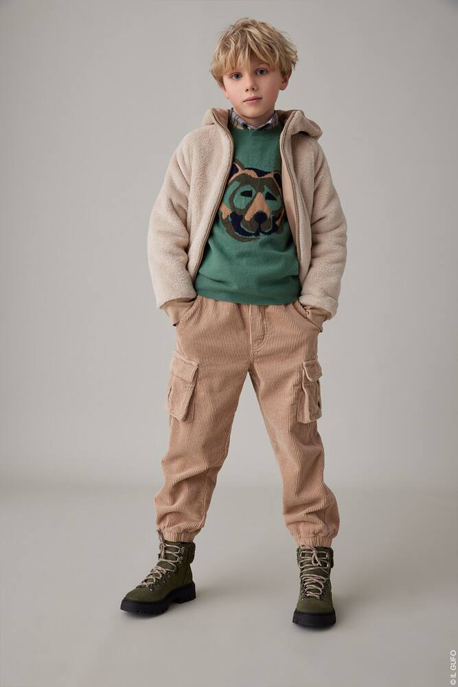 Il Gufo Cargo-pockets Corduroy Trousers In Brown