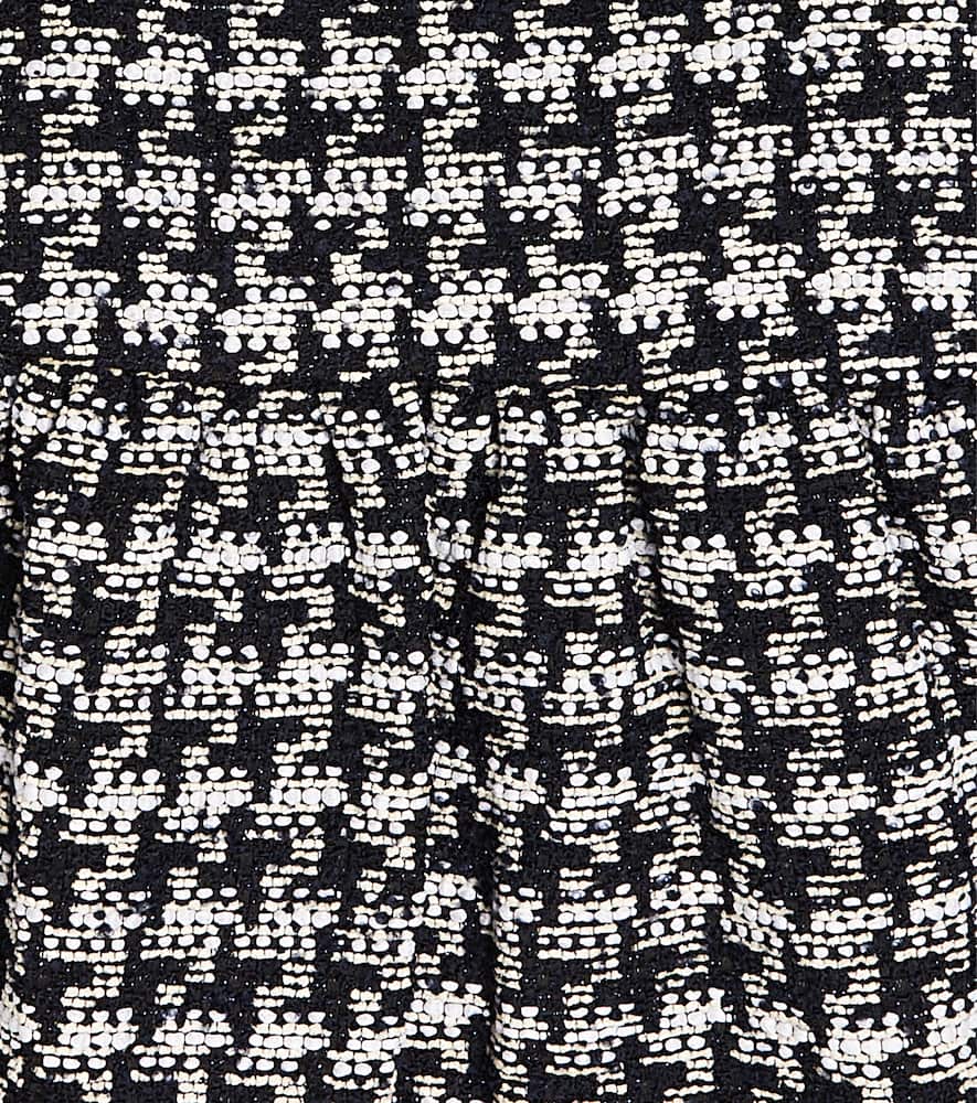 Tartine Et Chocolat Houndstooth Tweed Dress In Blue