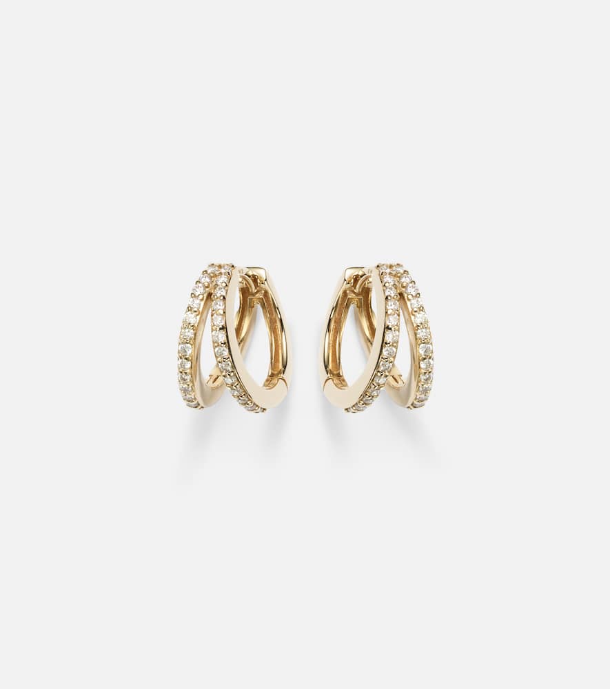 Time 10kt yellow gold earrings with diamonds