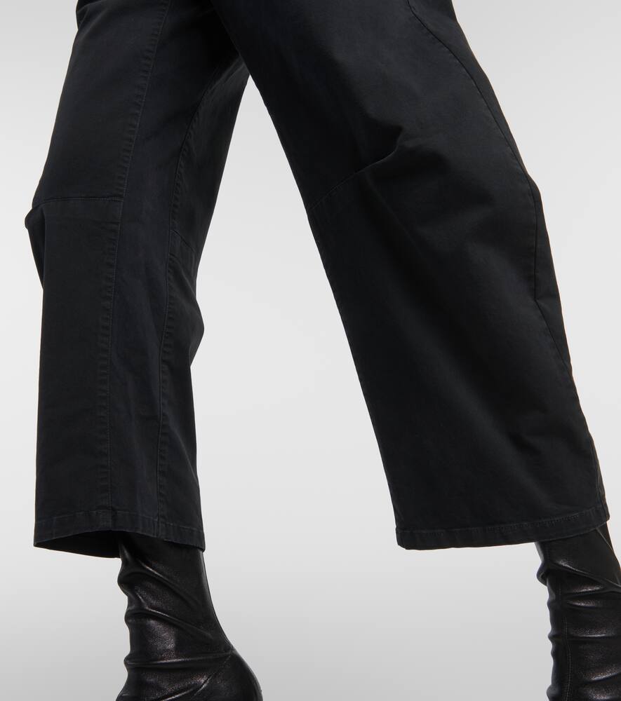 Nili Lotan Shon Cotton-blend Twill Tapered Pants In Black