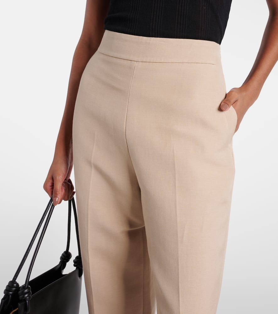 Tove Ilaria Cotton-blend Straight Pants In Beige