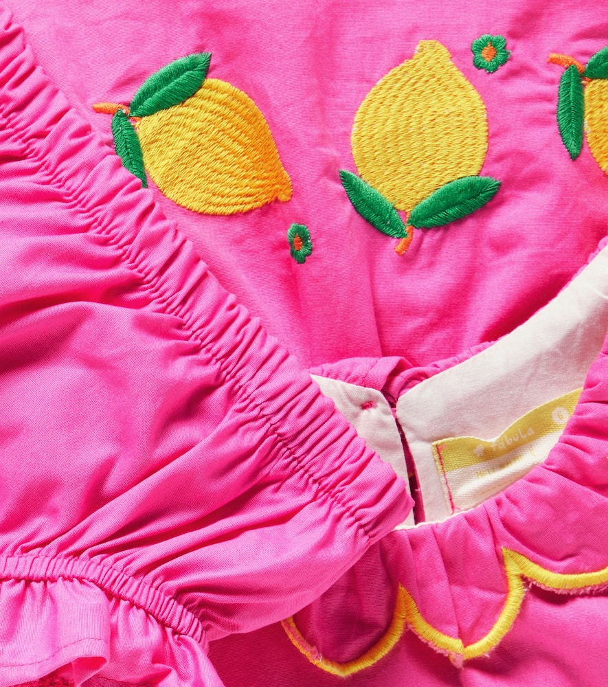 Fabula Baby Cotton Dress And Bloomers Set In Pink