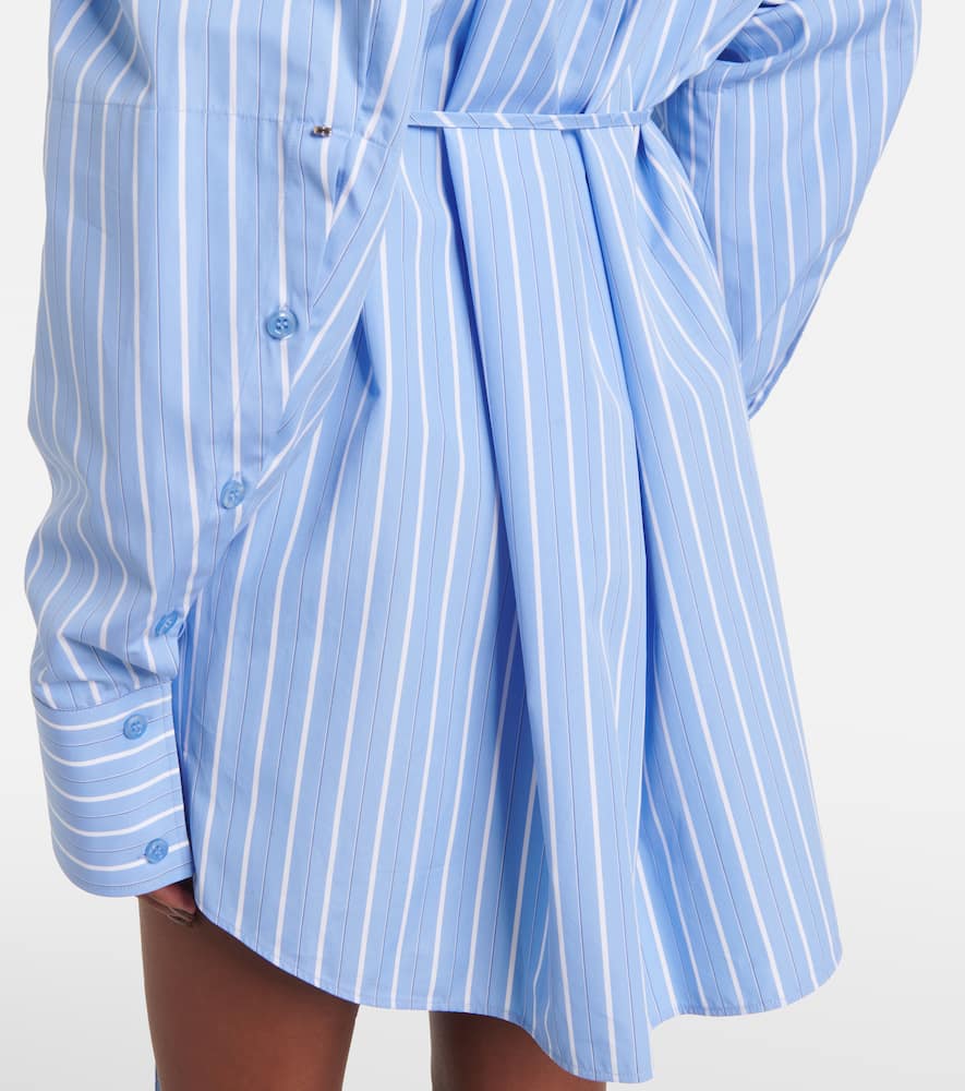 Sportmax Hemdblusenkleid Firma Aus Baumwolle In Multicolor