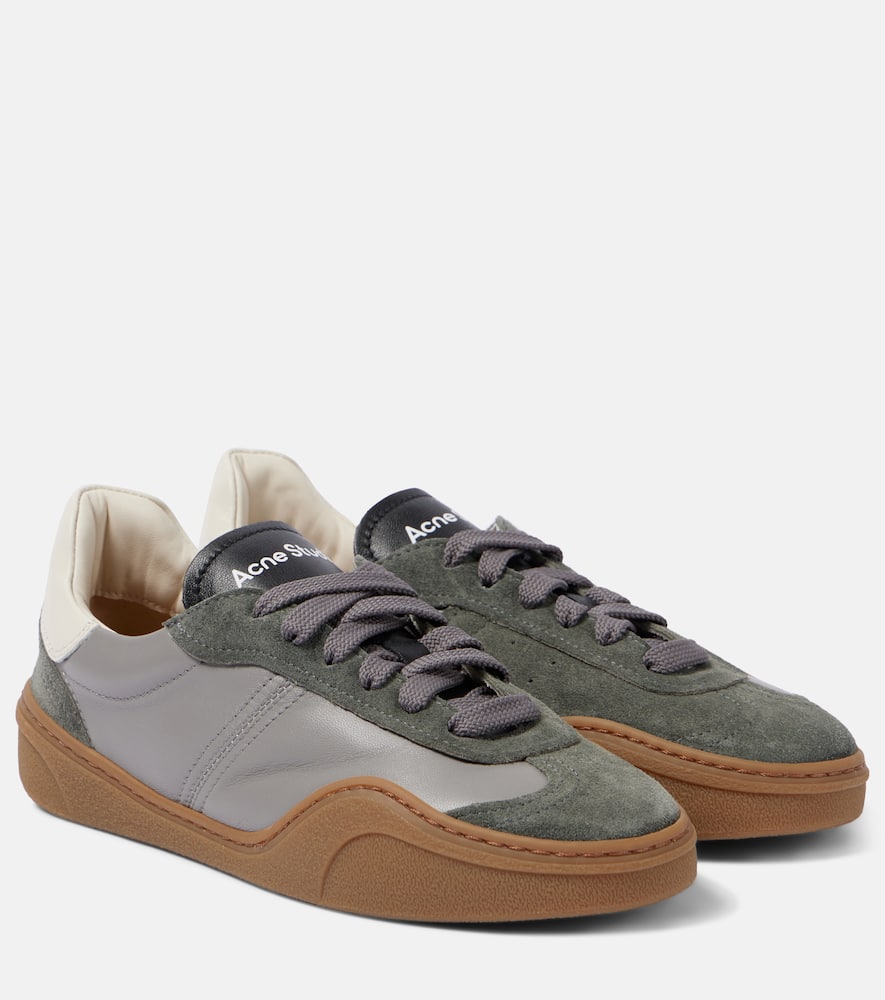 Bars suede and leather sneakers