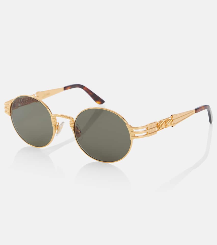 Jean Paul Gaultier Oval Frame Sunglasses In Gold