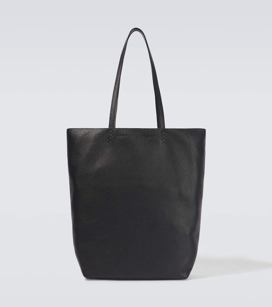 Leather tote bag