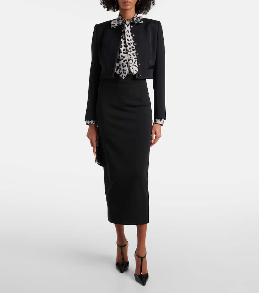 Dolce & Gabbana Longuette In Technical Fabric In Black