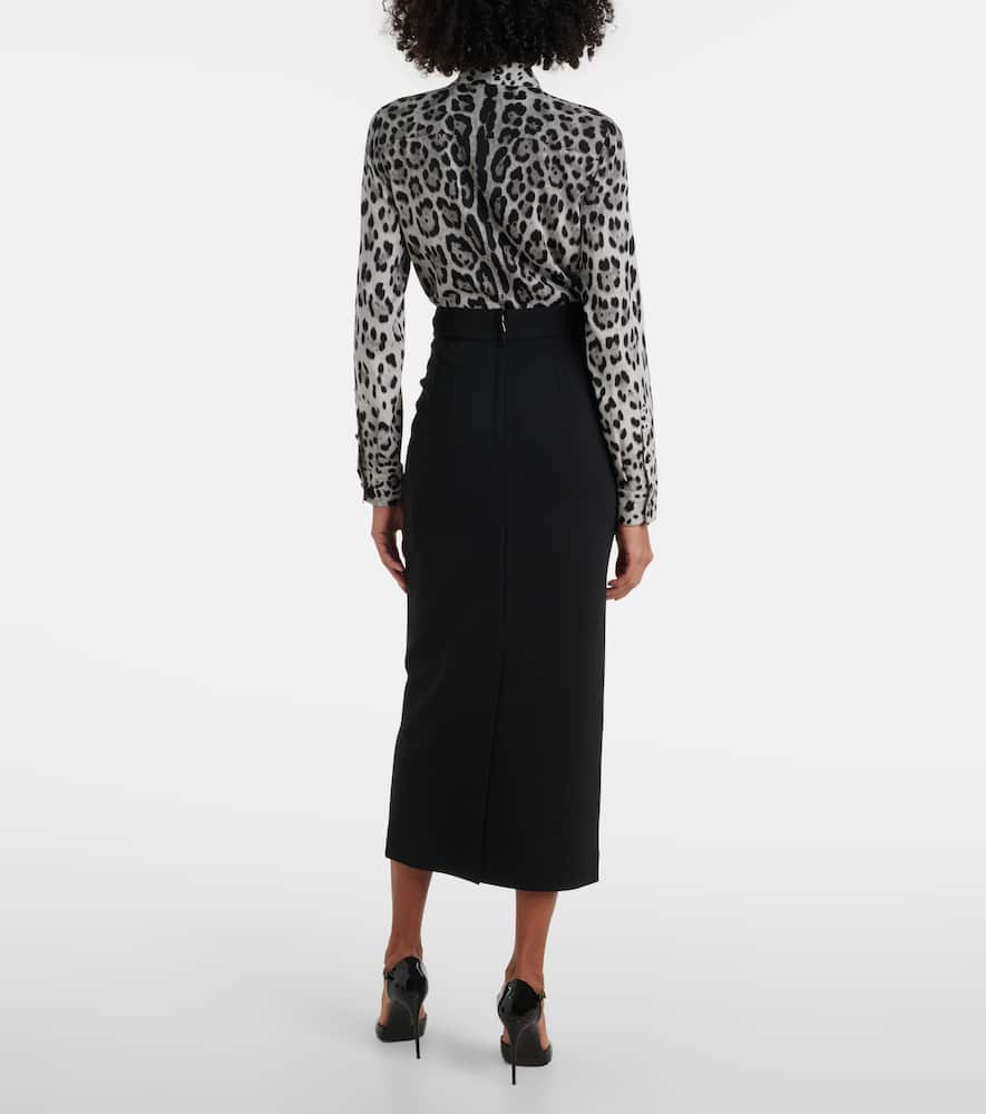 Dolce & Gabbana Longuette In Technical Fabric In Black