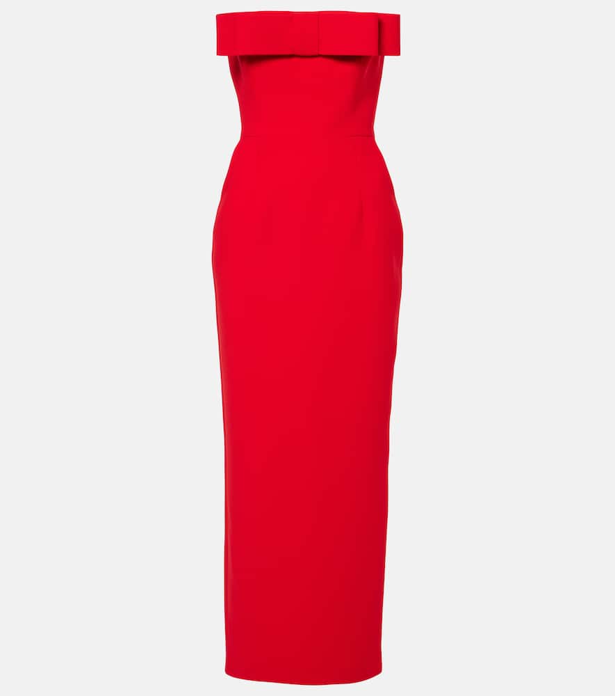 Sisu bow-detail strapless gown