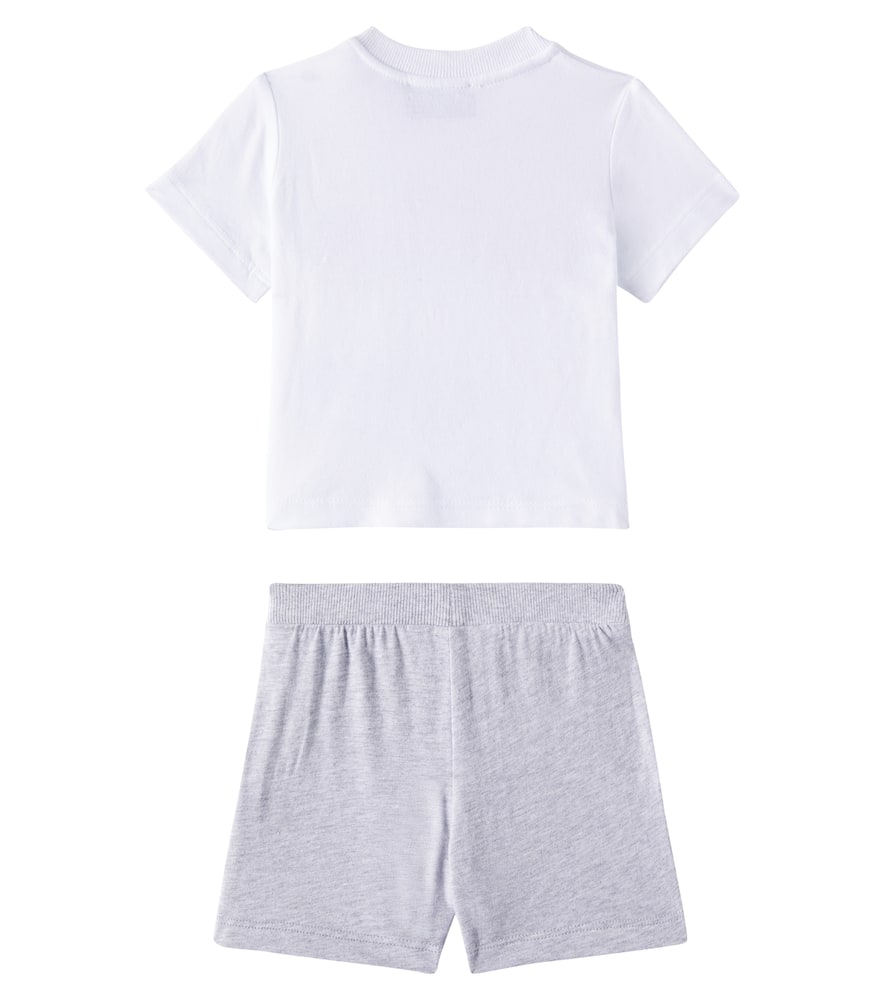 Moschino Baby Teddy Bear T-shirt And Shorts Set In White