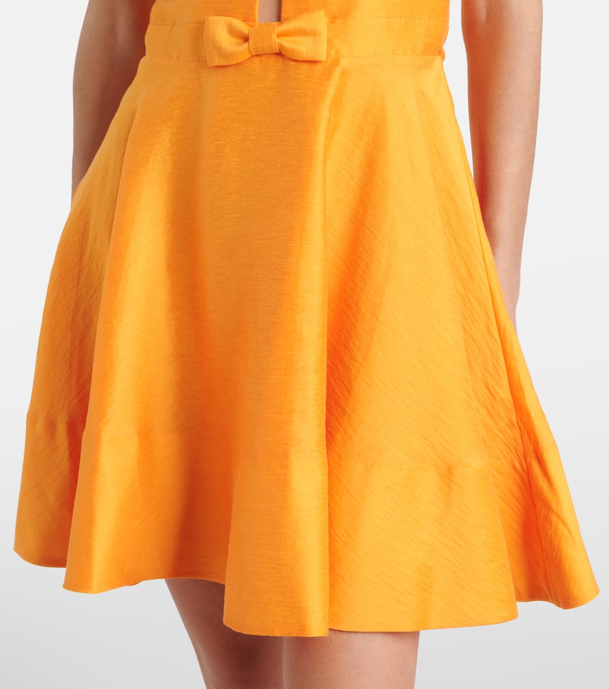 Rebecca Vallance Cera Cutout Halterneck Minidress In Marigold