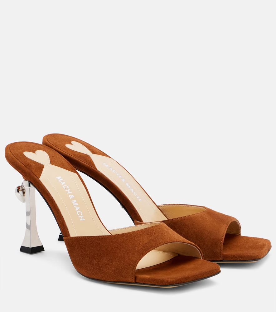 Puffy Heart Ring 95 suede mules