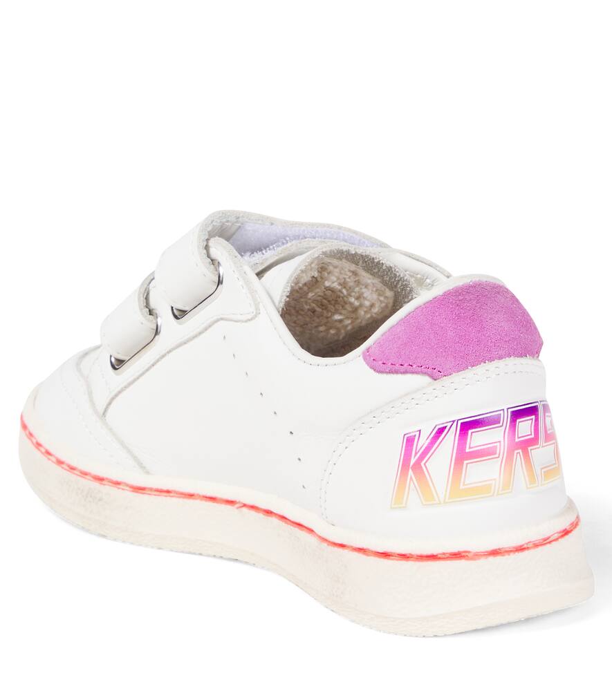 Golden Goose Ball Star Printed Leather Sneakers In Multi