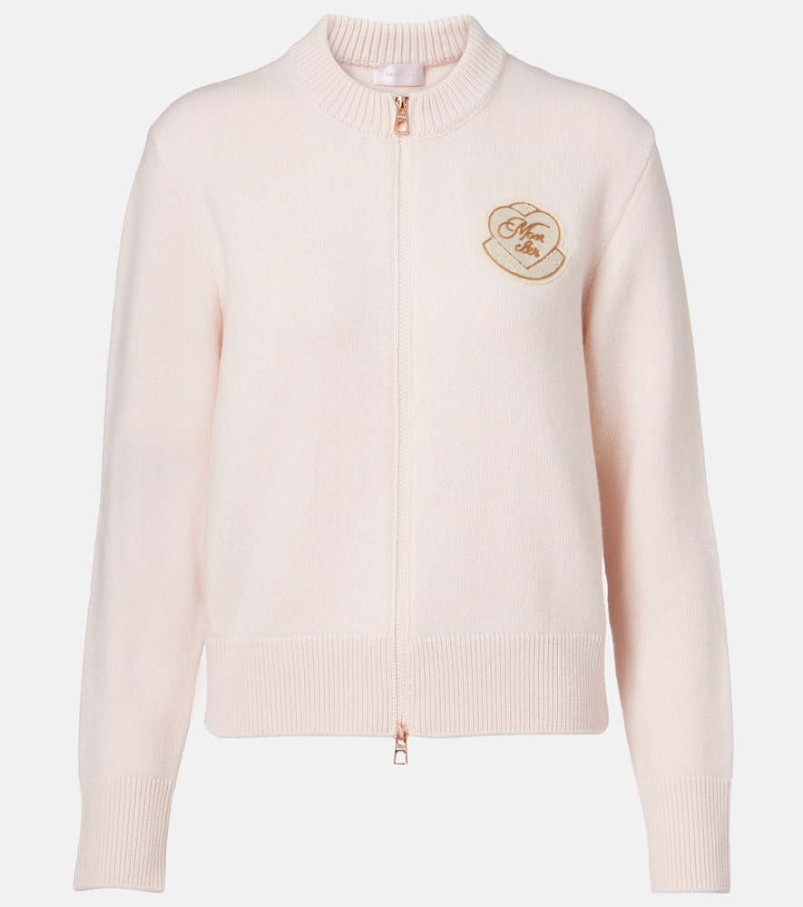 Moncler Wool And Cashmere-blend Jacket In Pink