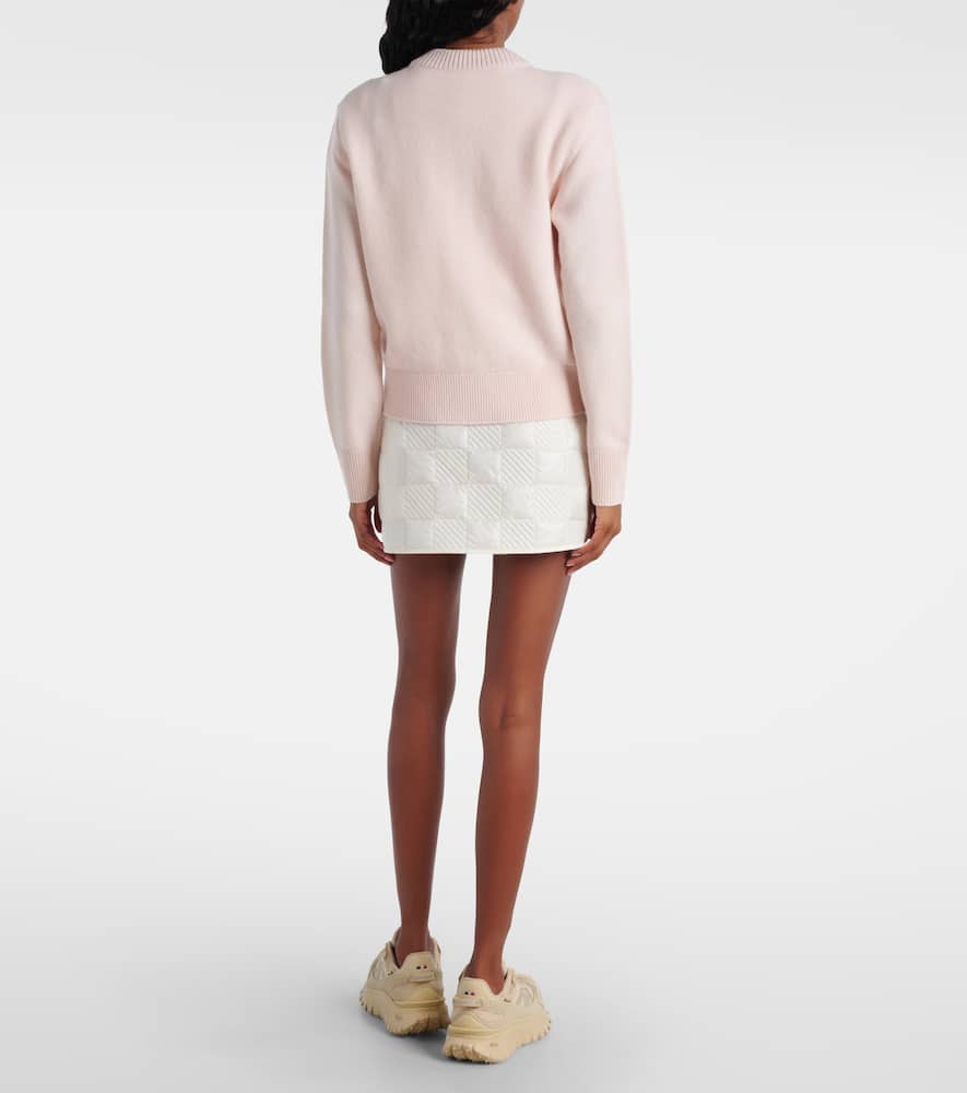 Moncler Wool And Cashmere-blend Jacket In Pink