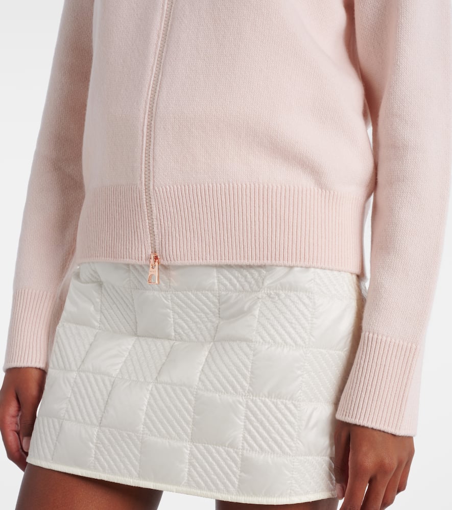 Moncler Wool And Cashmere-blend Jacket In Pink