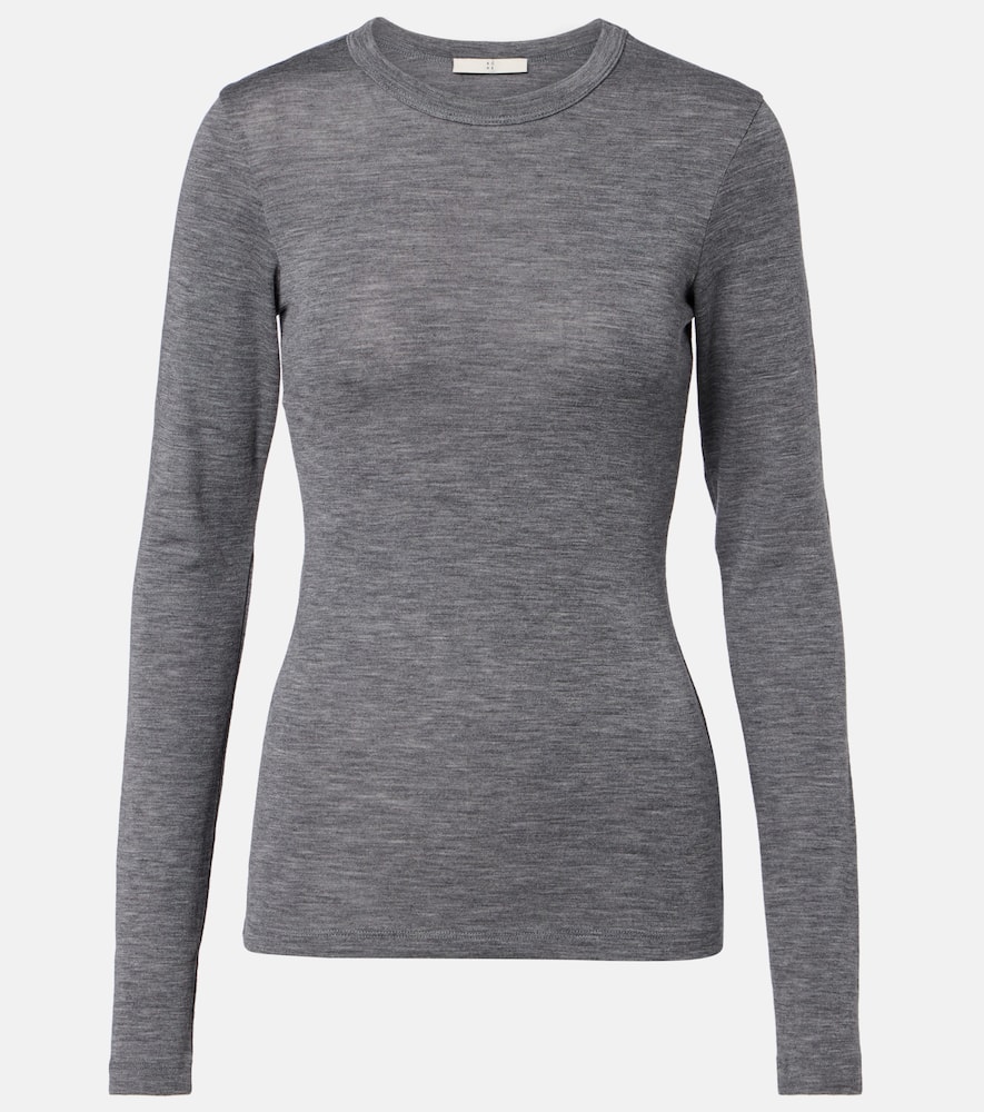 Rohe Gray Fine Merino Longsleeve T-shirt In Gray