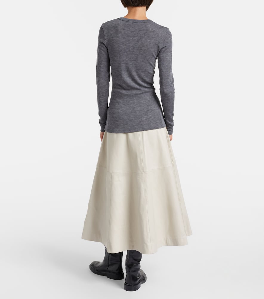 Rohe Gray Fine Merino Longsleeve T-shirt In Gray
