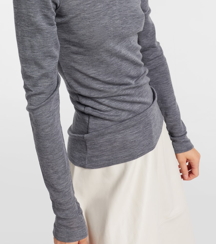 Rohe Gray Fine Merino Longsleeve T-shirt In Gray