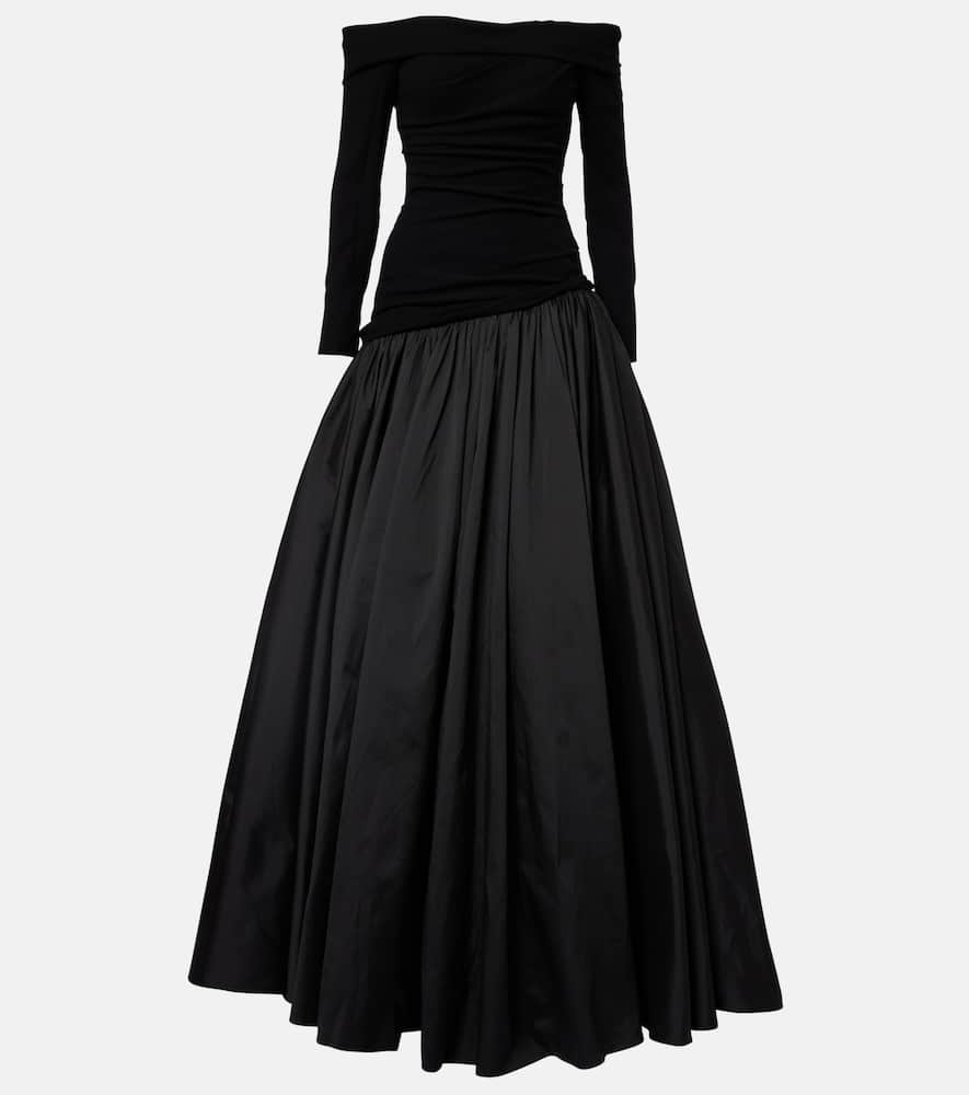 Marmar Halim Draped Gown In Black