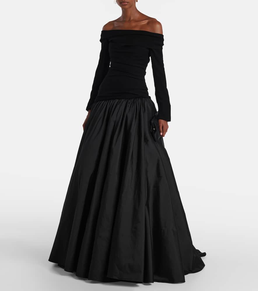 Marmar Halim Draped Gown In Black