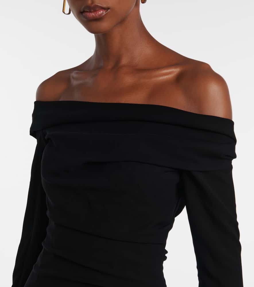 Marmar Halim Draped Gown In Black
