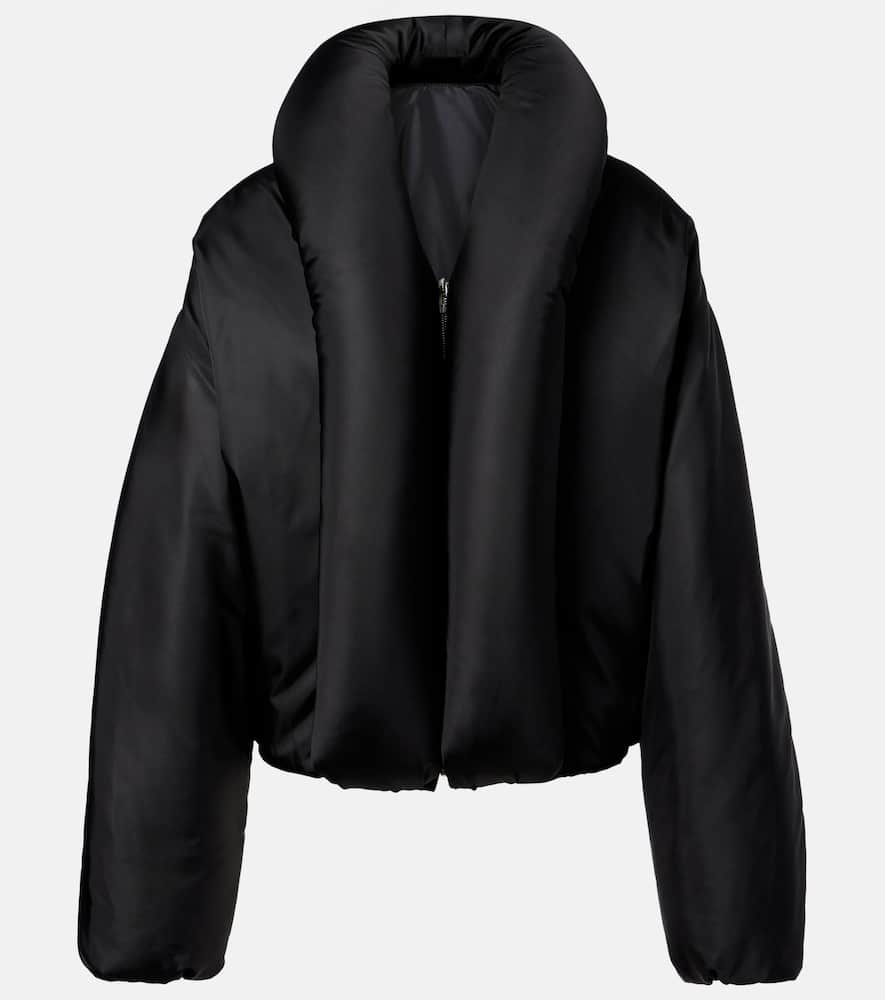 Alaïa Insulated Long Sleeve High Collar Jacket In Black