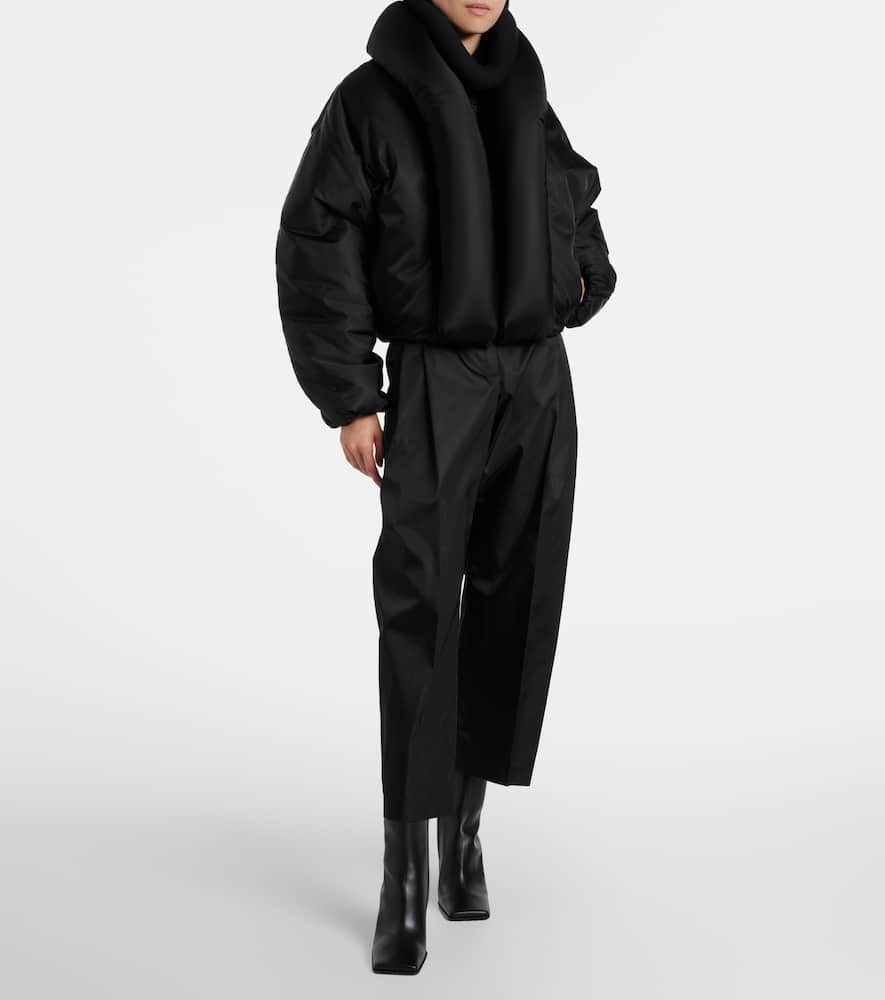 Alaïa Insulated Long Sleeve High Collar Jacket In Black