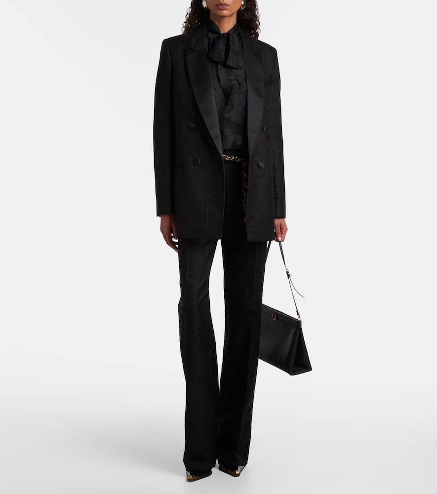 Etro Paisley Tie-neck Blouse In Black