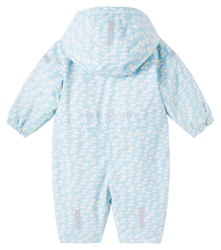 Tinycottons Baby Cherries Snowsuit In Blue