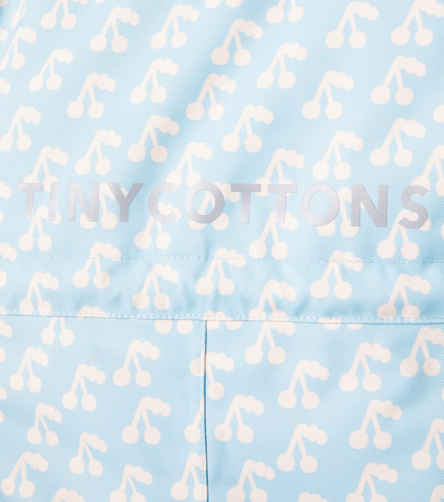 Tinycottons Baby Cherries Snowsuit In Blue