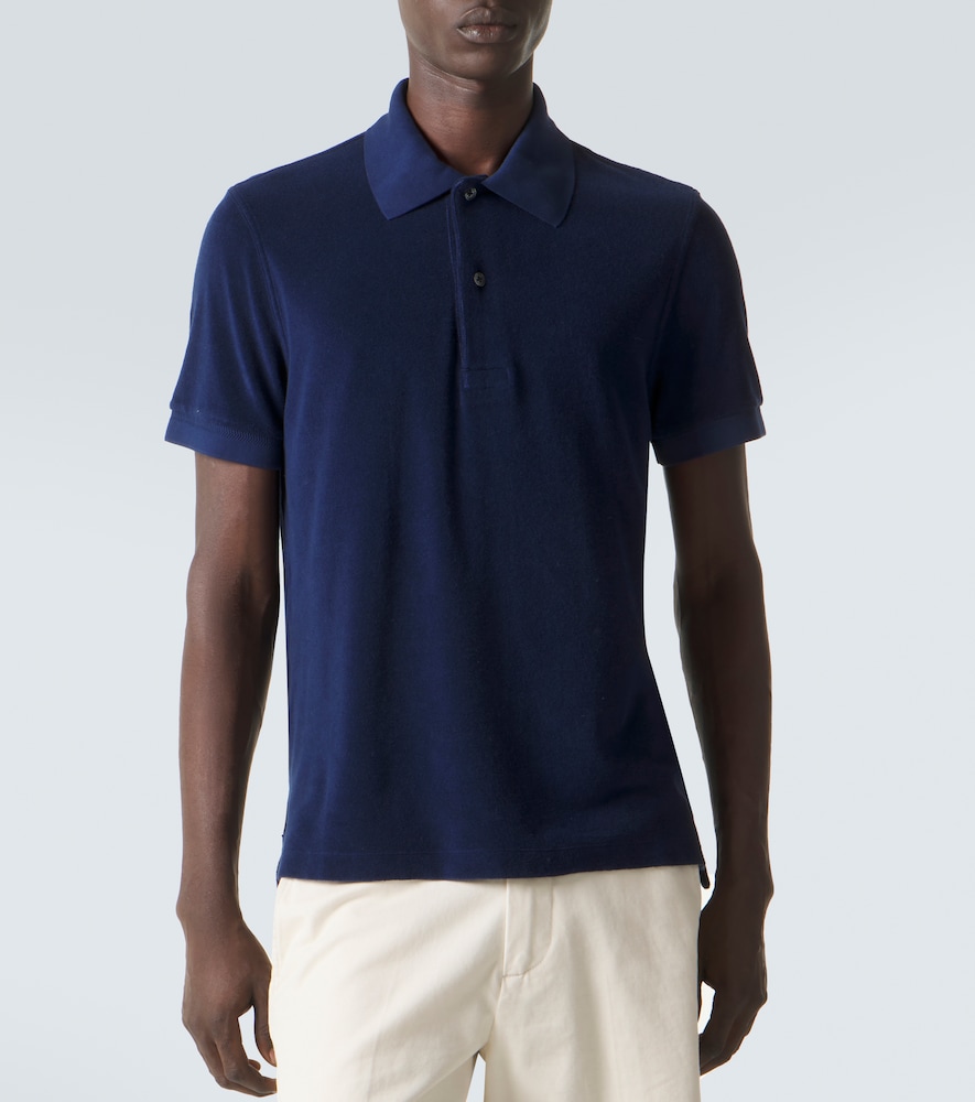 Cotton-Blend Terry Polo Shirt