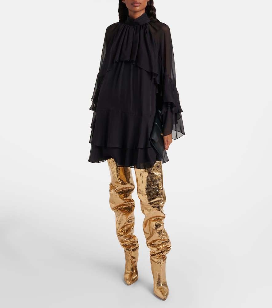 Paris Texas Elsa 100 Leather Over-the-knee Boots In Gold